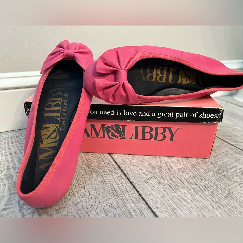 Vintage Size 8 Sam & Libby Women's Pink Ballet Flats